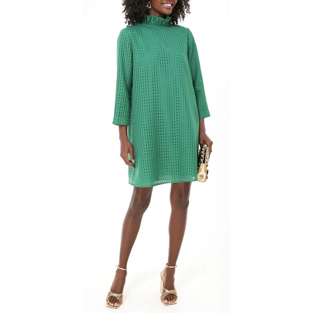 NWT Tuckernuck Daphne Emerald Green Dress Burnout Ruffle A Line Mini XXL